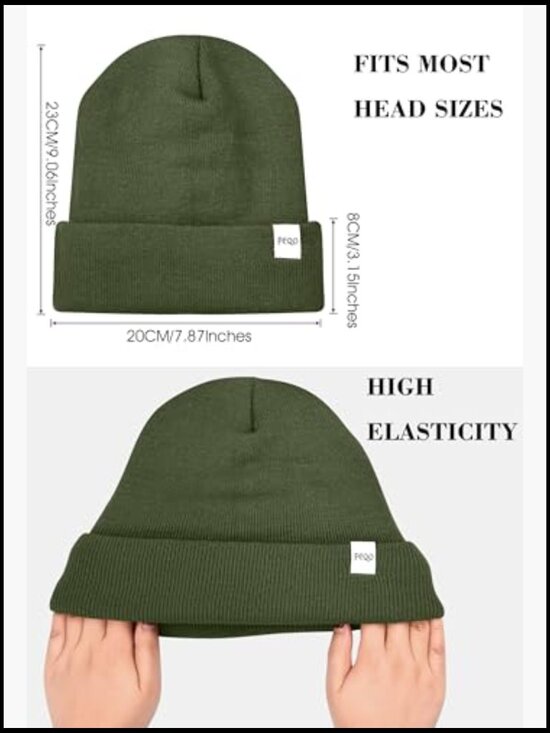 8 Pack Satin Lined Beanies, Soft Silk Lined Beanie, Warm Cuffed Hats Unisex main image 5